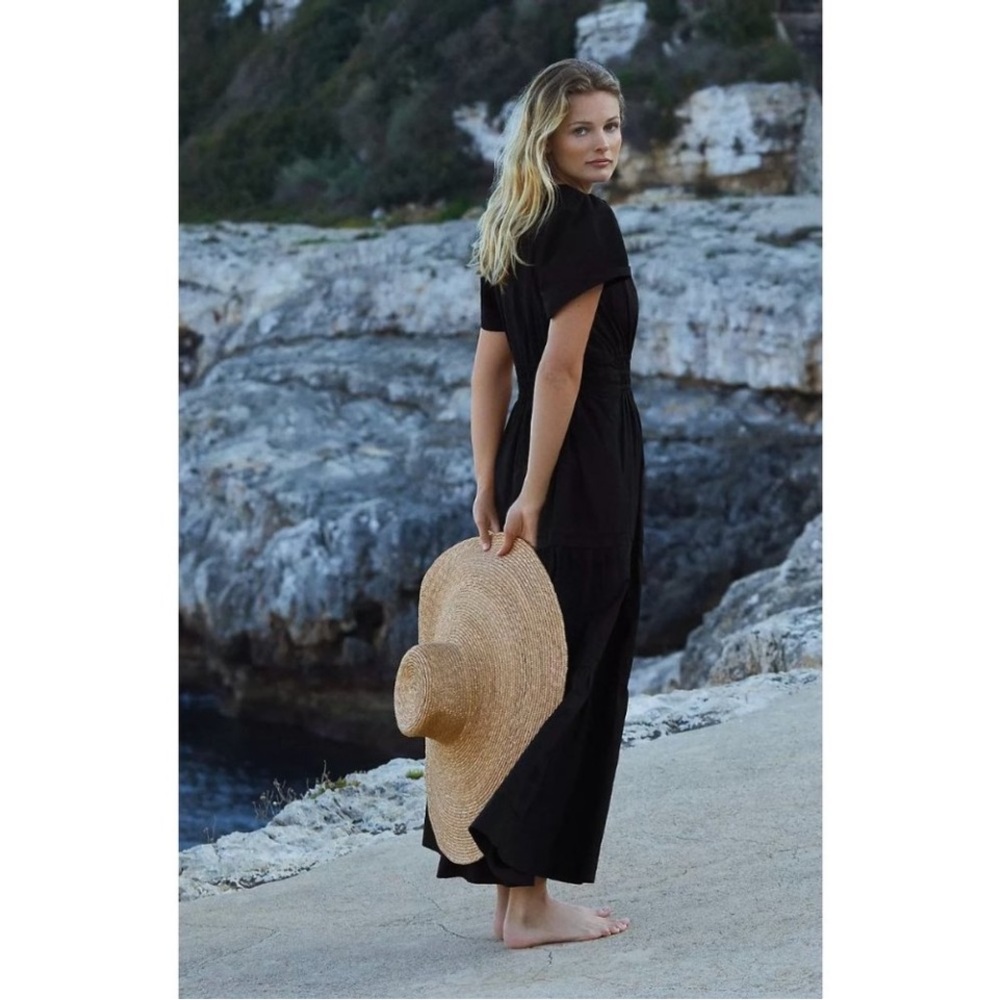 Anthropologie Maeve Somerset Black Maxi Dress XL